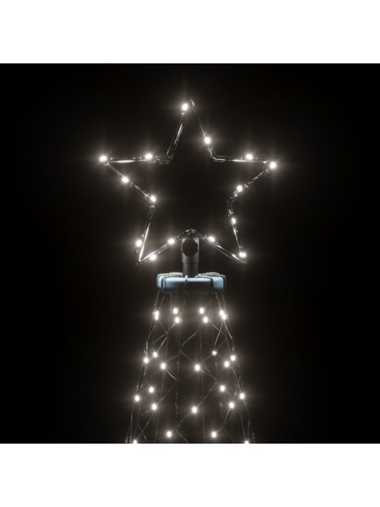 Kalėdų eglutė su kuoliuku, šalta balta, 3000LED, 800cm