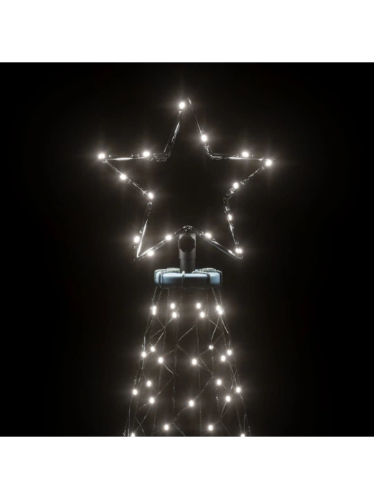 Kalėdų eglutė su kuoliuku, šalta balta, 3000LED, 800cm