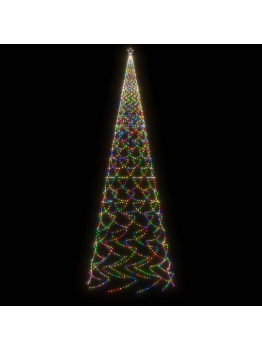 Kalėdų eglutė su kuoliuku, įvairių spalvų, 3000LED, 800cm