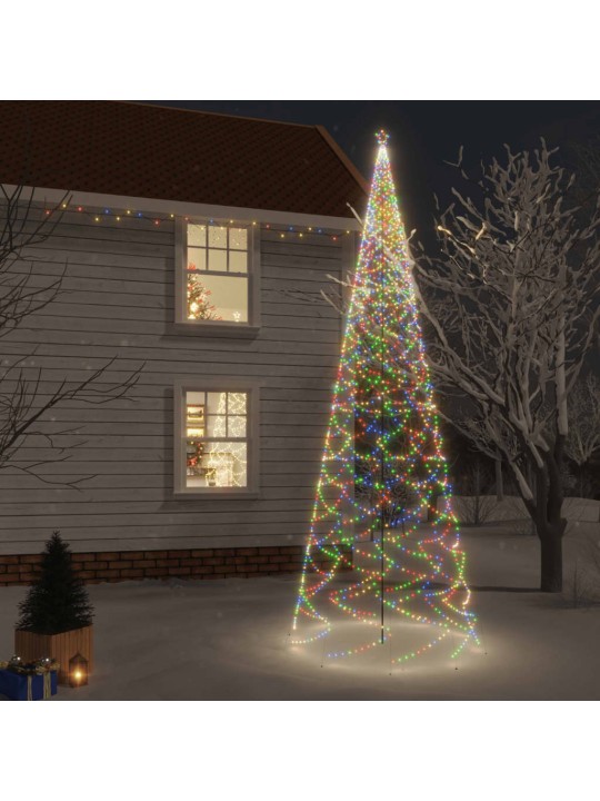 Kalėdų eglutė su kuoliuku, įvairių spalvų, 3000LED, 800cm