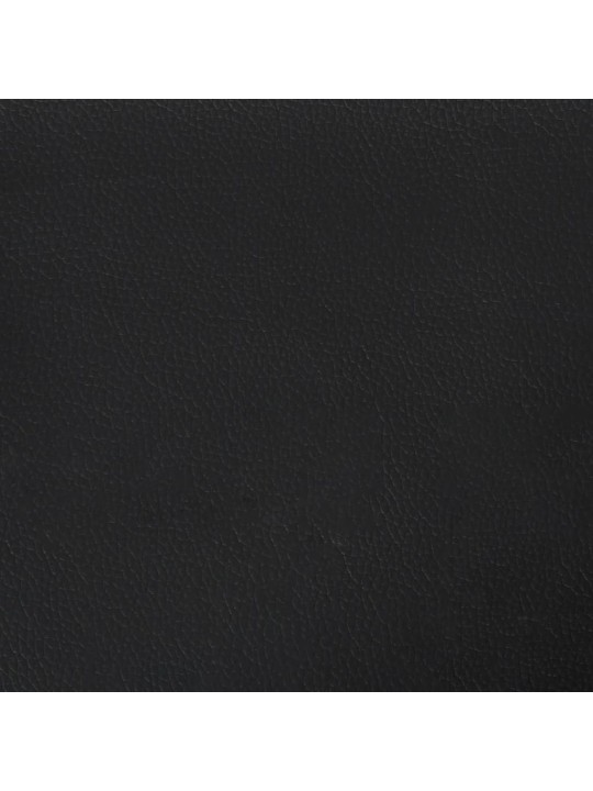 Sienų plokštės, 12vnt., juodos, 30x15cm, dirbtinė oda, 0,54m²