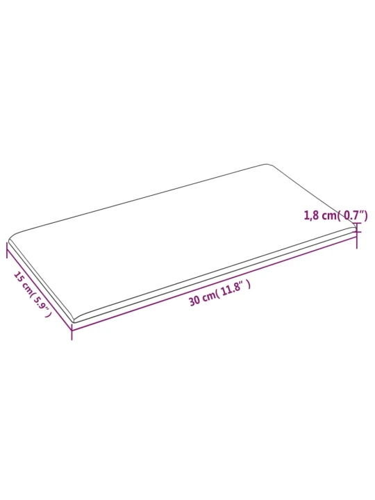 Sienų plokštės, 12vnt., pilkos, 30x15cm, dirbtinė oda, 0,54m²