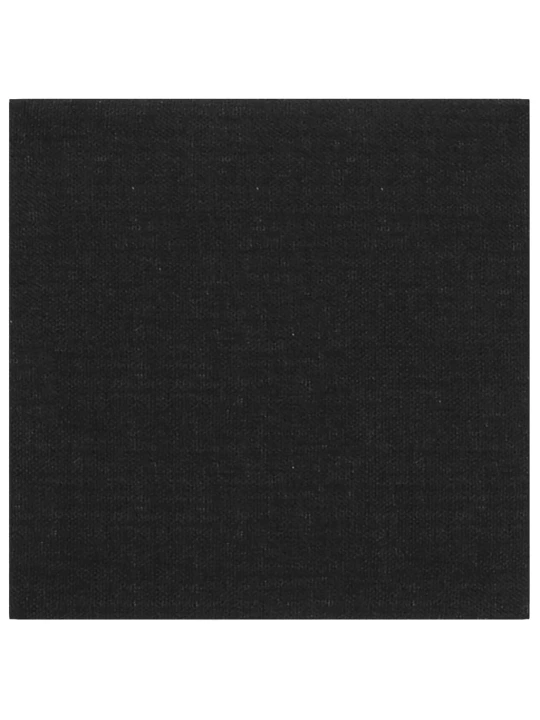 Sienų plokštės, 12vnt., juodos, 30x30cm, audinys, 1,08m²
