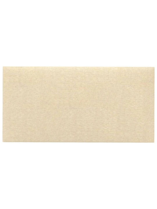 Sienų plokštės, 12vnt., kreminės, 60x30cm, audinys, 2,16m²