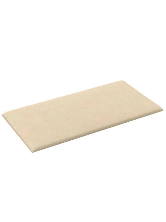 Sienų plokštės, 12vnt., kreminės, 60x30cm, audinys, 2,16m²