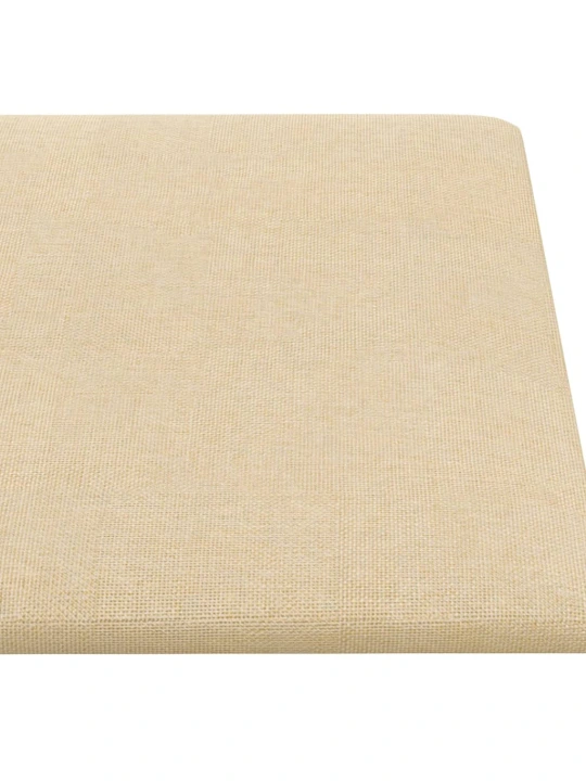 Sienų plokštės, 12vnt., kreminės, 60x30cm, audinys, 2,16m²