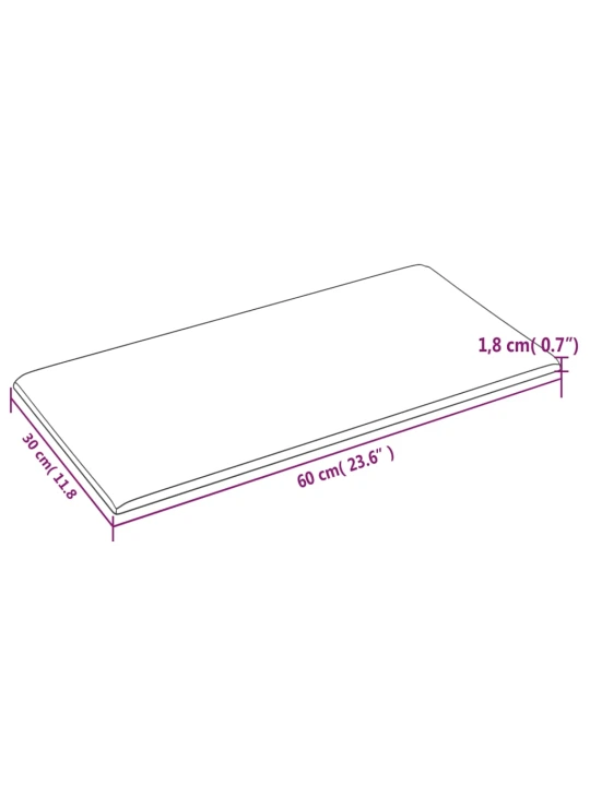 Sienų plokštės, 12vnt., kreminės, 60x30cm, audinys, 2,16m²