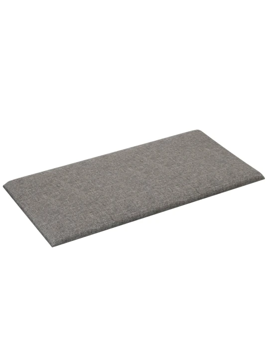 Sienų plokštės, 12vnt., pilkos, 60x30cm, audinys, 2,16m²