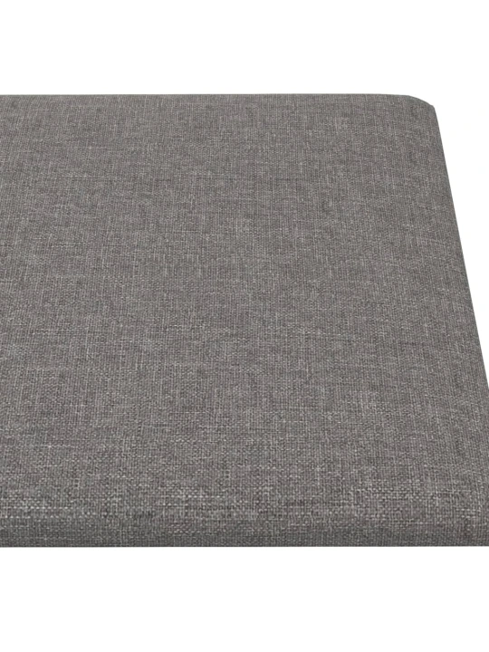 Sienų plokštės, 12vnt., pilkos, 60x30cm, audinys, 2,16m²