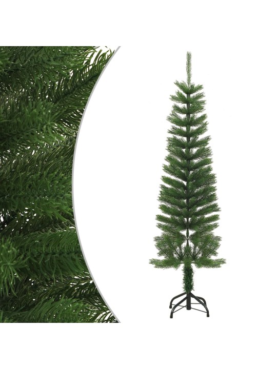 Dirbtinė siaura Kalėdų eglutė su stovu, 150cm, PE