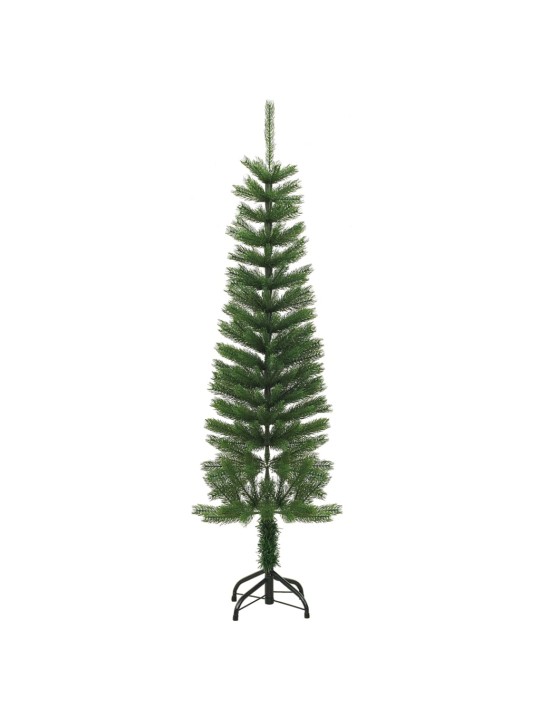 Dirbtinė siaura Kalėdų eglutė su stovu, 150cm, PE