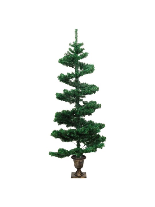 Kalėdų eglutė su vazonu, žalia, 120cm, PVC, spiralės formos