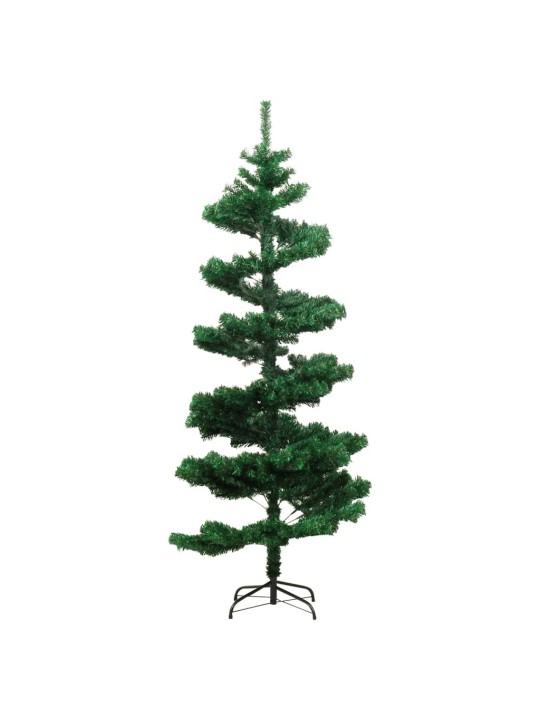 Kalėdų eglutė su stovu, žalia, 150cm, PVC, spiralės formos