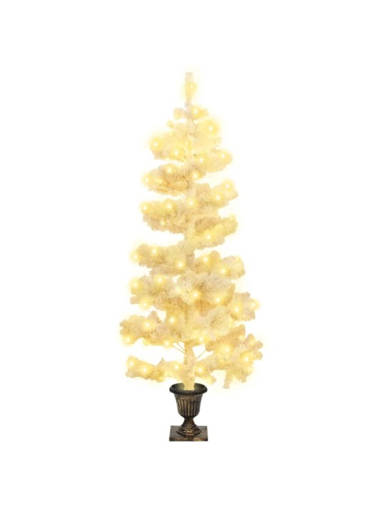 Kalėdų eglutė su vazonu, balta, 120cm, PVC, spiralės formos