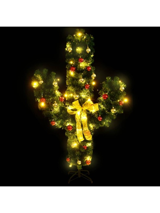 Kalėdinis kaktusas su stovu/LED, žalias, 180cm, PVC