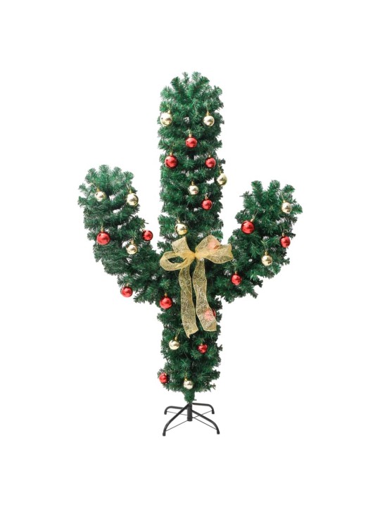 Kalėdinis kaktusas su stovu/LED, žalias, 180cm, PVC