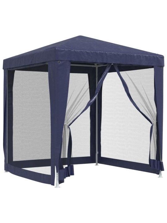 Proginė palapinė su 4 tinklinėmis sienomis, mėlyna, 2x2m, HDPE