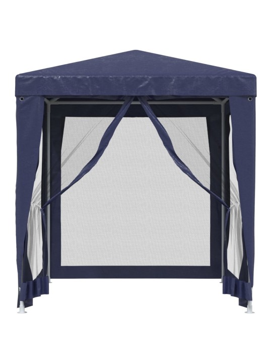 Proginė palapinė su 4 tinklinėmis sienomis, mėlyna, 2x2m, HDPE
