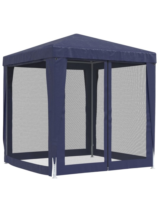 Proginė palapinė su 4 tinklinėmis sienomis, mėlyna, 2x2m, HDPE