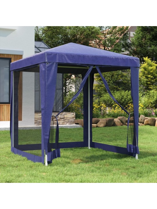 Proginė palapinė su 4 tinklinėmis sienomis, mėlyna, 2x2m, HDPE