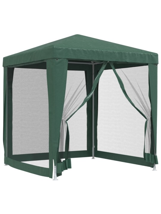 Proginė palapinė su 4 tinklinėmis sienomis, žalia, 2x2m, HDPE