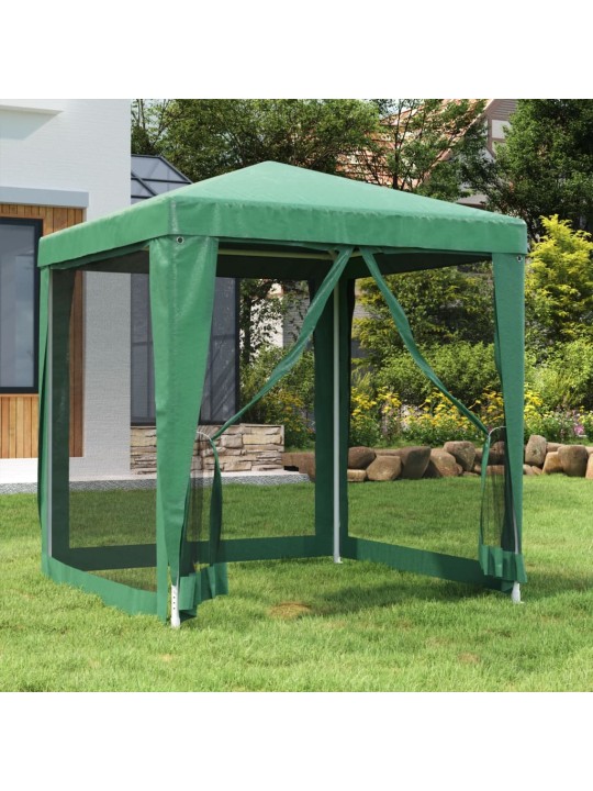Proginė palapinė su 4 tinklinėmis sienomis, žalia, 2x2m, HDPE