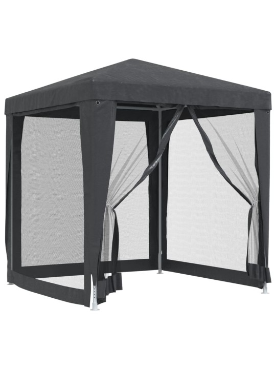 Proginė palapinė su 4 sienomis, antracito, 2x2m, HDPE