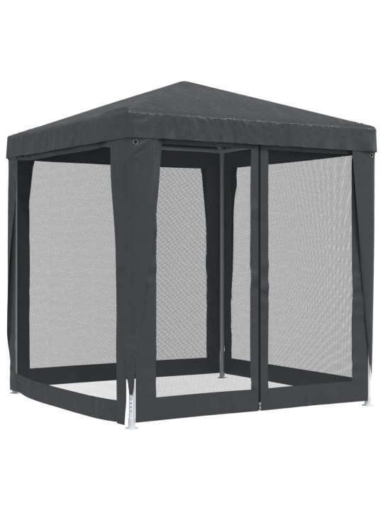 Proginė palapinė su 4 sienomis, antracito, 2x2m, HDPE