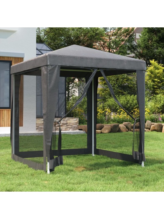 Proginė palapinė su 4 sienomis, antracito, 2x2m, HDPE