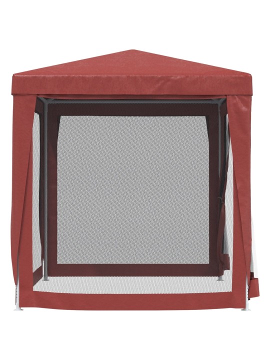 Proginė palapinė su 4 tinklinėmis sienomis, raudona, 2x2m, HDPE