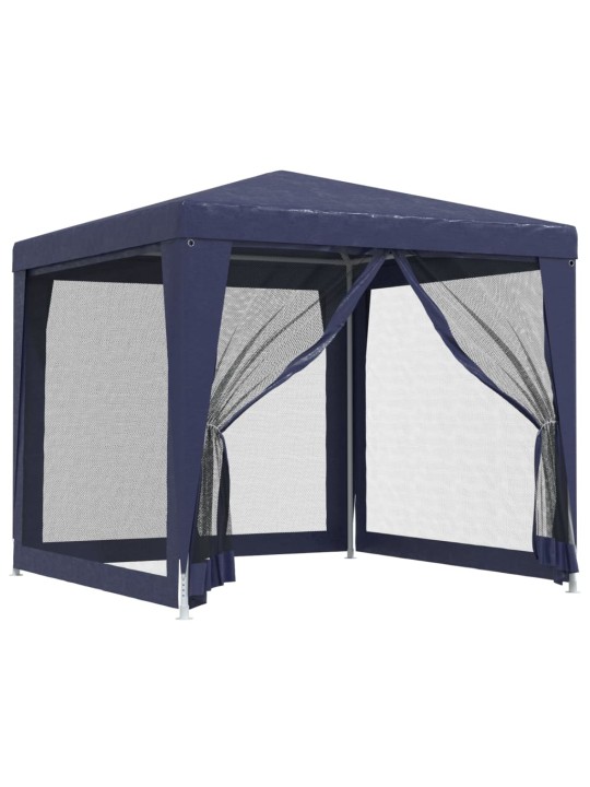 Proginė palapinė su 4 sienomis, mėlyna, 2,5x2,5m, HDPE