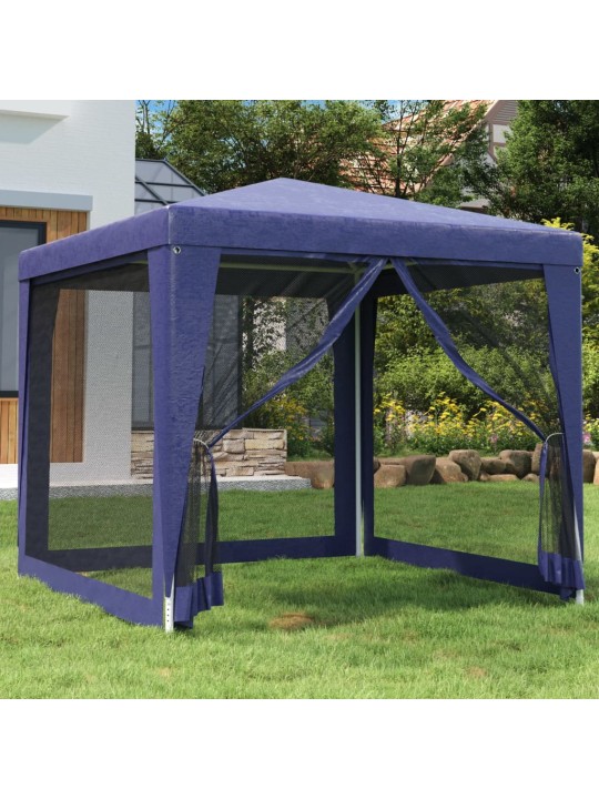 Proginė palapinė su 4 sienomis, mėlyna, 2,5x2,5m, HDPE