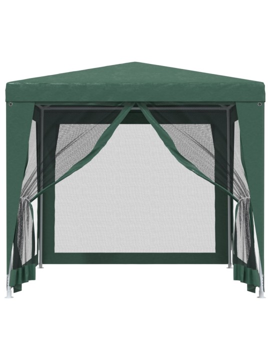 Proginė palapinė su 4 sienomis, žalia, 2,5x2,5m, HDPE