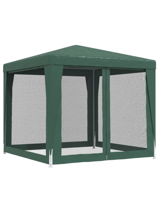 Proginė palapinė su 4 sienomis, žalia, 2,5x2,5m, HDPE