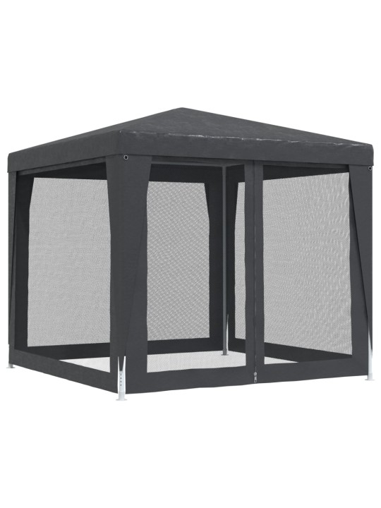 Proginė palapinė su 4 sienomis, antracito, 2,5x2,5m, HDPE