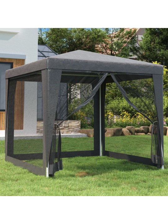 Proginė palapinė su 4 sienomis, antracito, 2,5x2,5m, HDPE