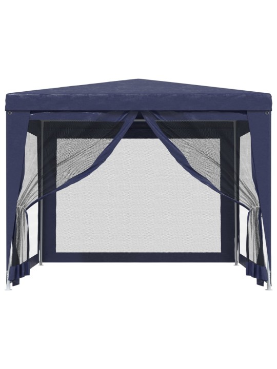 Proginė palapinė su 4 tinklinėmis sienomis, mėlyna, 3x3m, HDPE