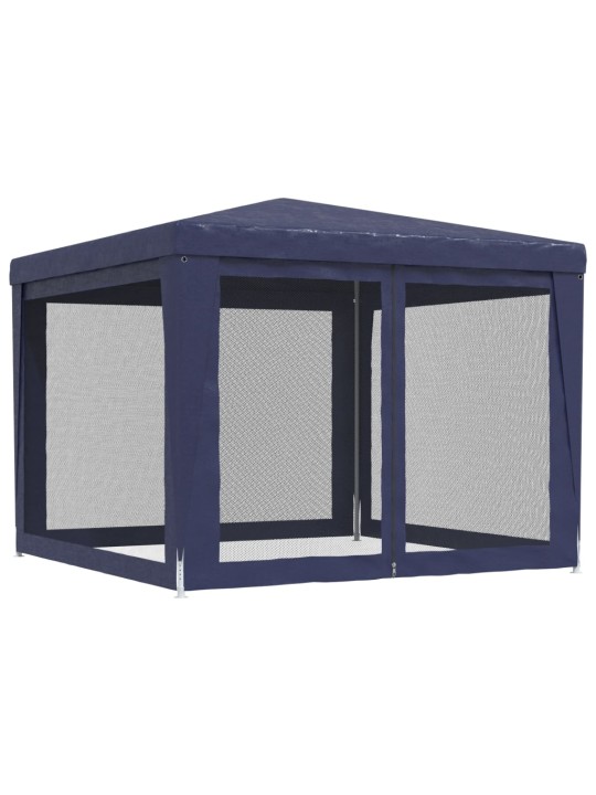 Proginė palapinė su 4 tinklinėmis sienomis, mėlyna, 3x3m, HDPE