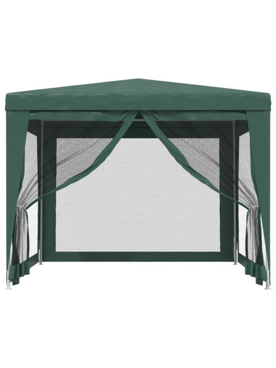 Proginė palapinė su 4 tinklinėmis sienomis, žalia, 3x3m, HDPE