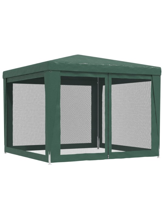 Proginė palapinė su 4 tinklinėmis sienomis, žalia, 3x3m, HDPE
