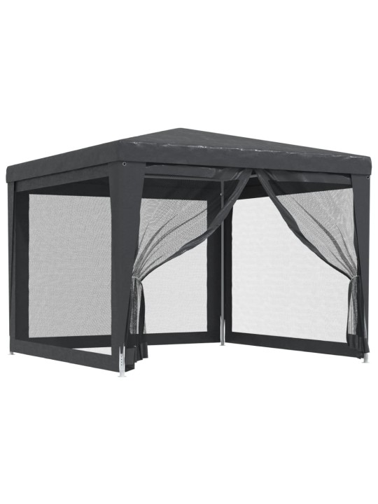 Proginė palapinė su 4 sienomis, antracito, 3x3m, HDPE
