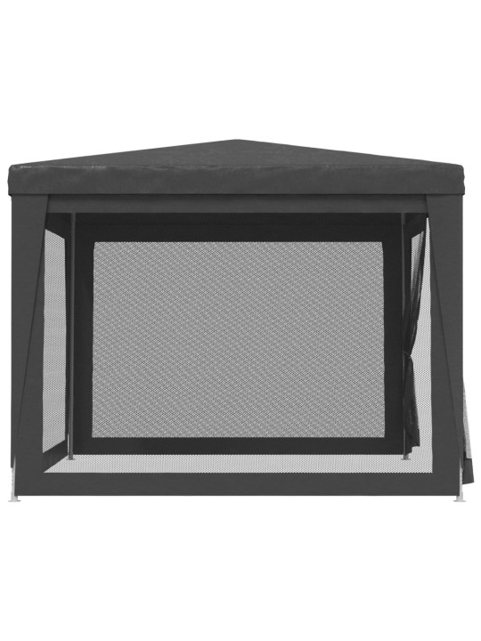 Proginė palapinė su 4 sienomis, antracito, 3x3m, HDPE