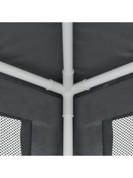 Proginė palapinė su 4 sienomis, antracito, 3x3m, HDPE