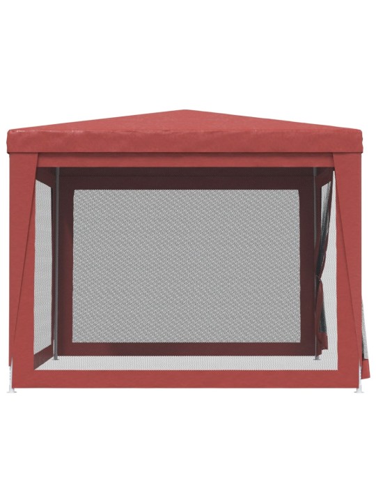 Proginė palapinė su 4 tinklinėmis sienomis, raudona, 3x3m, HDPE