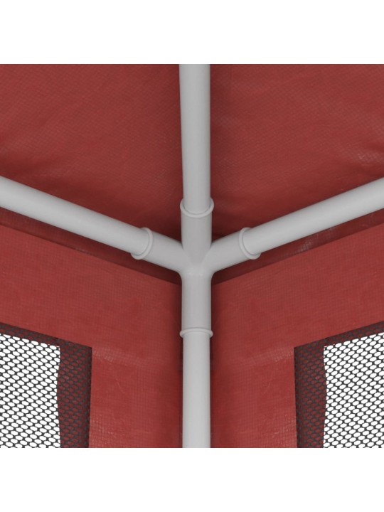 Proginė palapinė su 4 tinklinėmis sienomis, raudona, 3x3m, HDPE