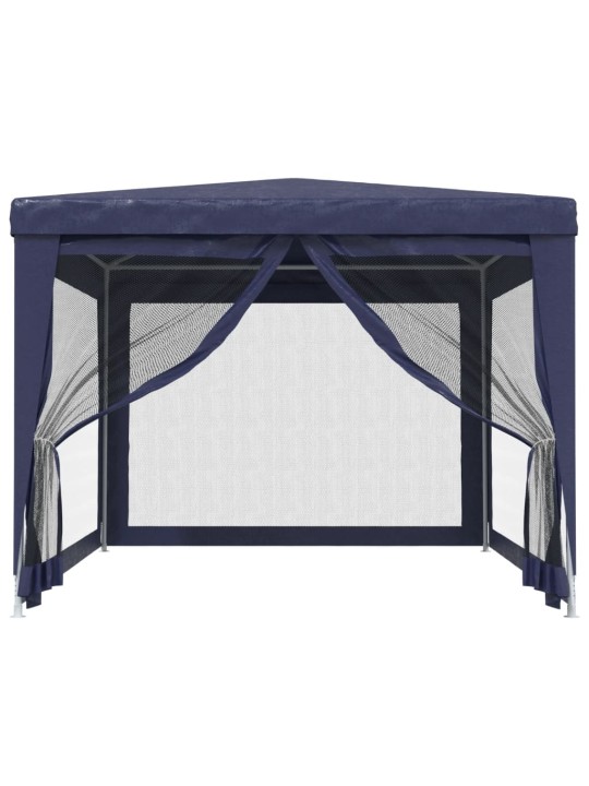 Proginė palapinė su 4 tinklinėmis sienomis, mėlyna, 3x4m, HDPE