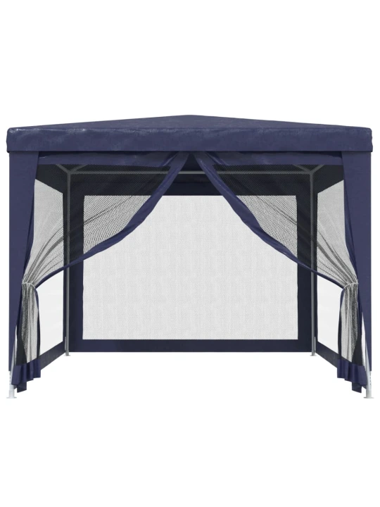 Proginė palapinė su 4 tinklinėmis sienomis, mėlyna, 3x4m, HDPE
