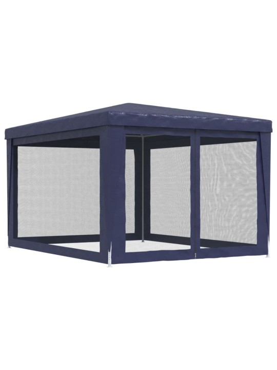 Proginė palapinė su 4 tinklinėmis sienomis, mėlyna, 3x4m, HDPE