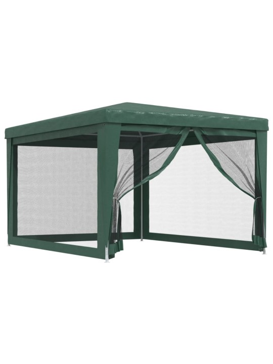 Proginė palapinė su 4 tinklinėmis sienomis, žalia, 3x4m, HDPE