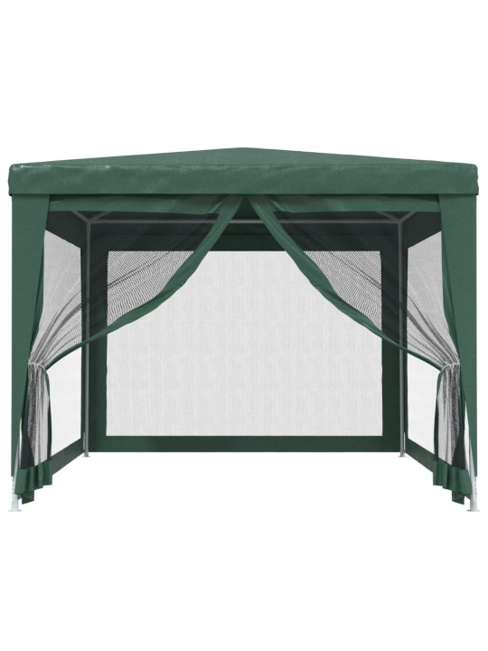 Proginė palapinė su 4 tinklinėmis sienomis, žalia, 3x4m, HDPE